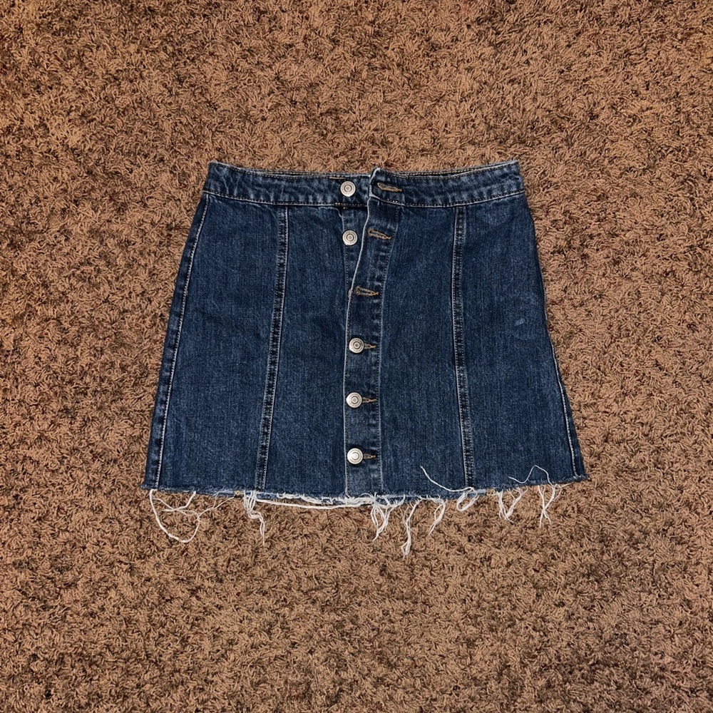 Aeropostale Denim dark washed Button-Up Skirt Small